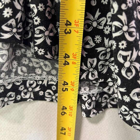 Vintage Panama Jill Women Floral Maxi Dress Size 11 Black Lace Collar Boho Retro - Picture 9 of 12